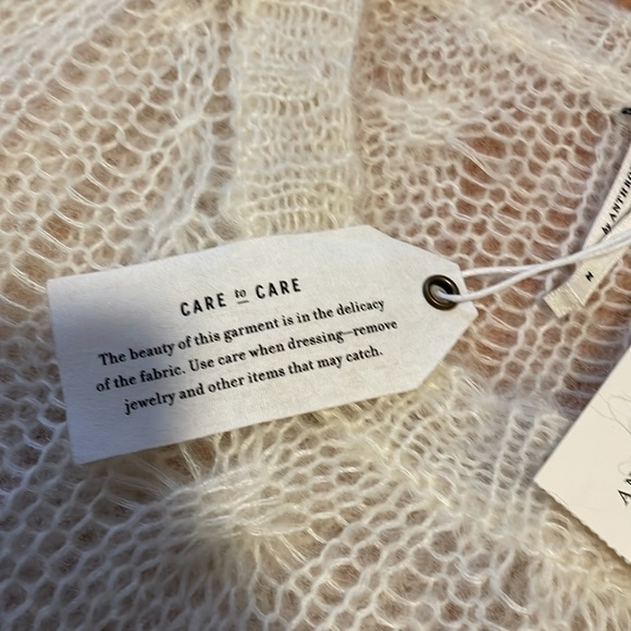 Ivory Anthropologie sweater - Picture 6 of 8